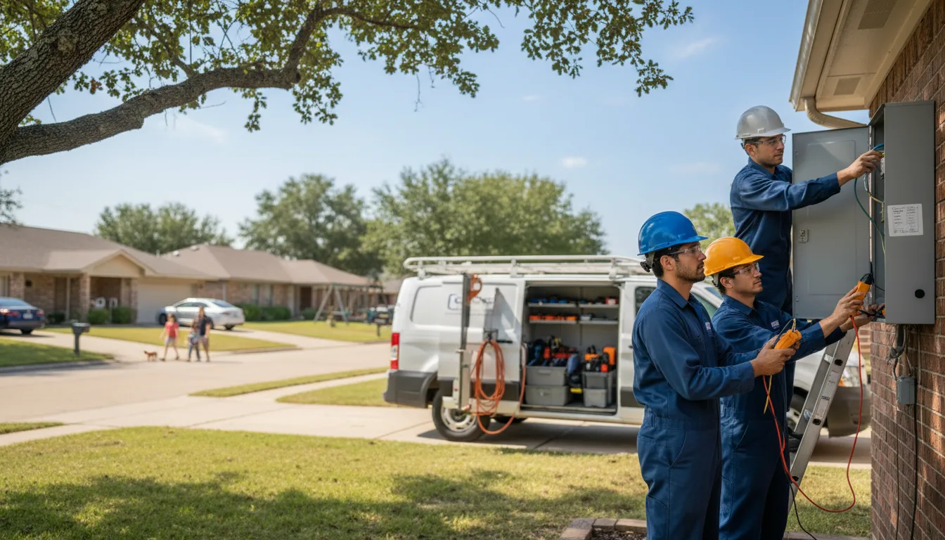 Certified electrician providing emergency electrical services in Quanah, TX